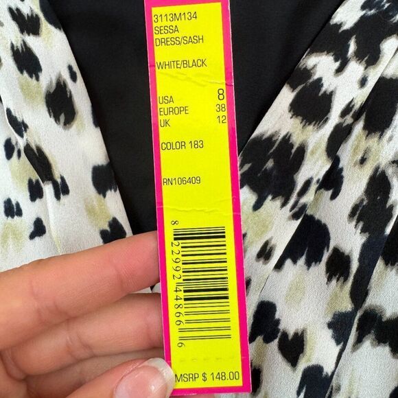 NWT Anthropologie Catherine Malandrino Cheetah Print Sleevless Wrap Dress - Picture 4 of 10